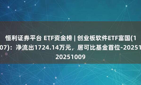 恒利证券平台 ETF资金榜 | 创业板软件ETF富国(159107)：净流出1724.14万元，居可比基金首位-20251009
